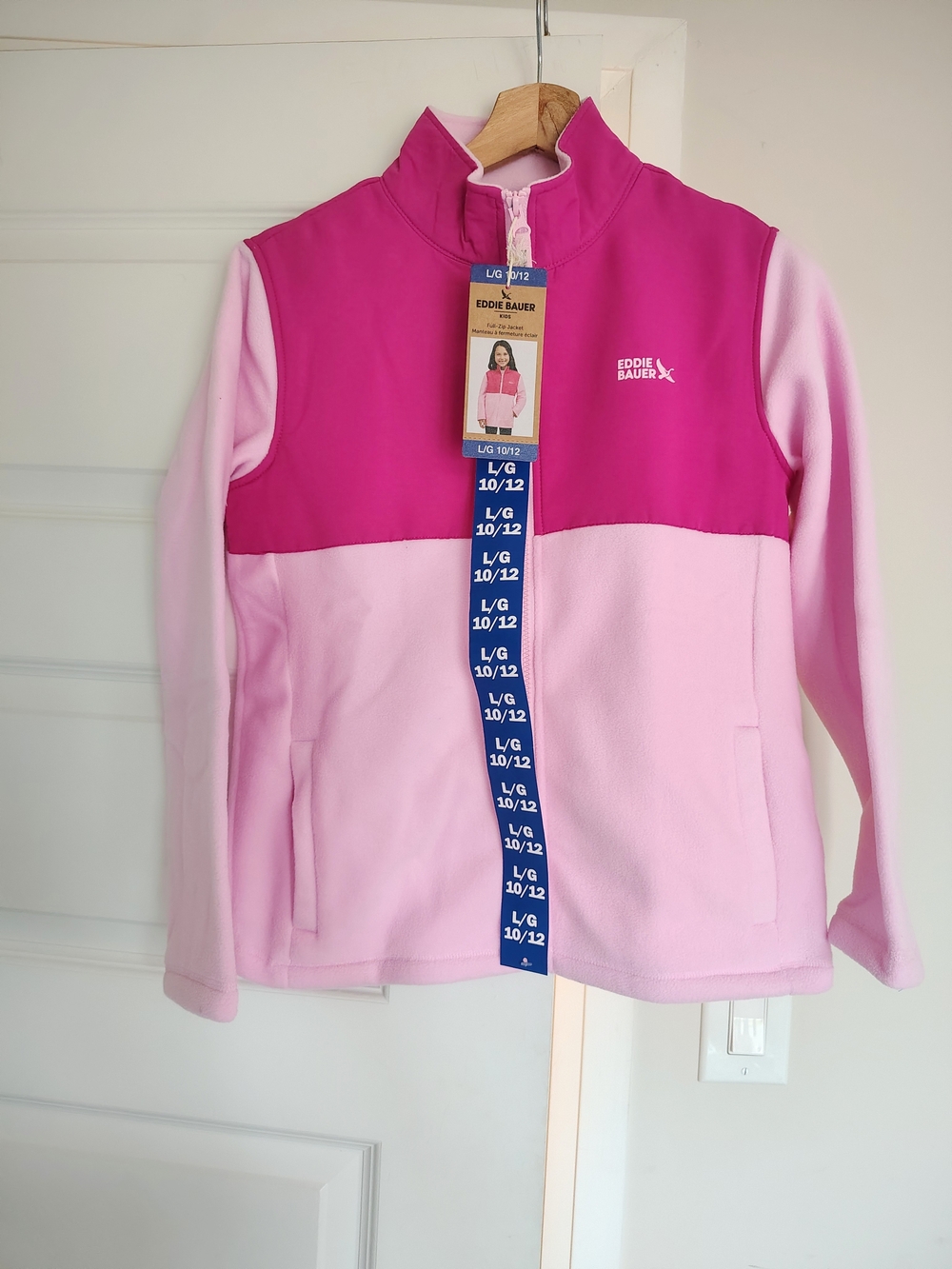 Eddie Bauer Two-Tone Pink Girls' Fleece Jacket